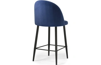 Полубарный стул Амизуре, темно-синий / черный матовый