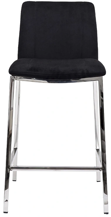 Барный стул 30C-DX-2091 BLK, велюр, черный