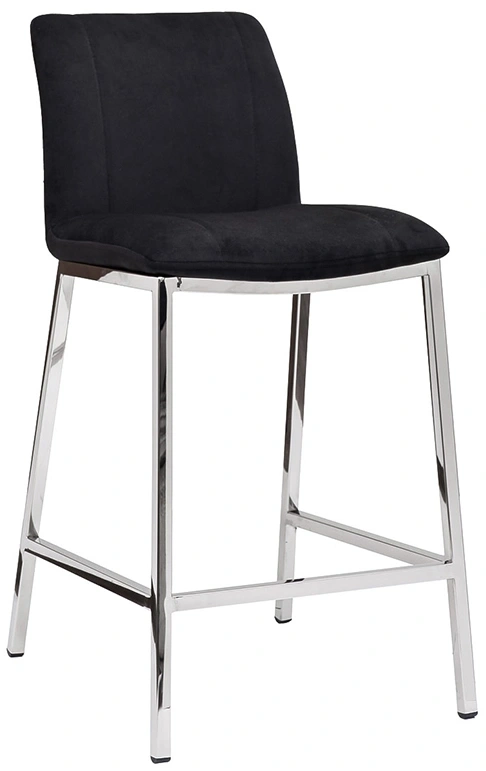 Барный стул 30C-DX-2091 BLK, велюр, черный