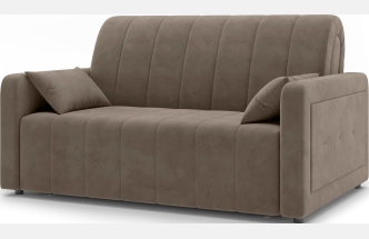 ​Диван прямой Борго 140, модель 107, Ultra Beige (бежевый) / венге