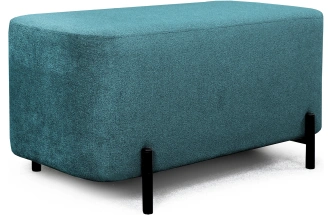 Банкетка Портленд, мягкая, на ножках, ткань торонто зеленый