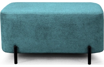 Банкетка Портленд, мягкая, на ножках, ткань торонто зеленый