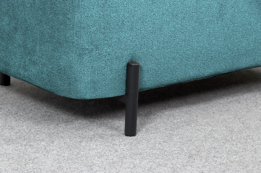 Банкетка Портленд, мягкая, на ножках, ткань торонто зеленый