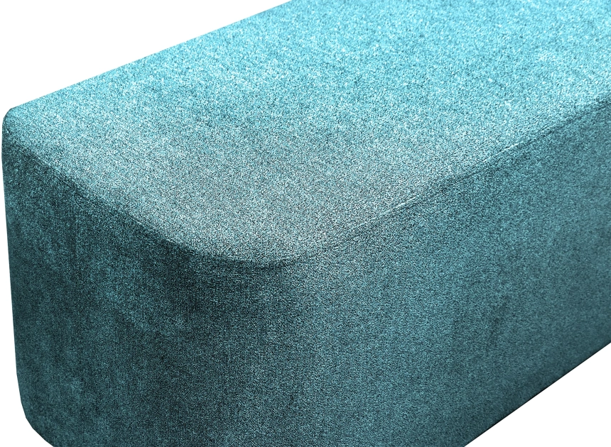 Банкетка Портленд, мягкая, на ножках, ткань торонто зеленый