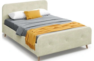 Кровать Сиерра 140, мягкая, полутораспальная, торонто бежевый