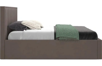 Кровать Женева 180, двуспальная, мягкая, мора темно-коричневый