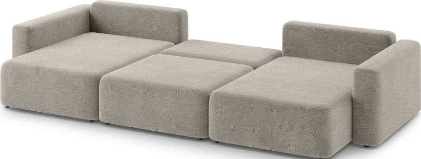 Диван П-образный трехместный Дарио, модель 144, OVIS 13 (серый)