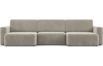 Диван П-образный трехместный Дарио, модель 144, OVIS 13 (серый)