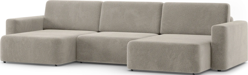 Диван П-образный трехместный Дарио, модель 144, OVIS 13 (серый)