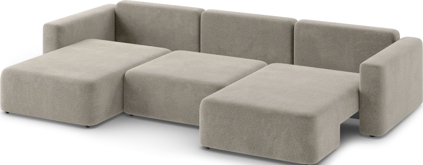 Диван П-образный трехместный Дарио, модель 144, OVIS 13 (серый)