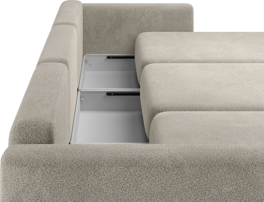 Диван П-образный трехместный Дарио, модель 144, OVIS 13 (серый)