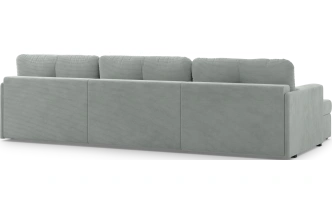  Диван угловой трехместный Мадрид, модель 142, Linea Grande 83, (темно-серый)