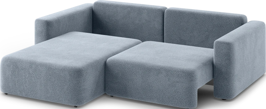 Диван угловой двухместный Дарио, модель 144, OVIS 78 (синий)