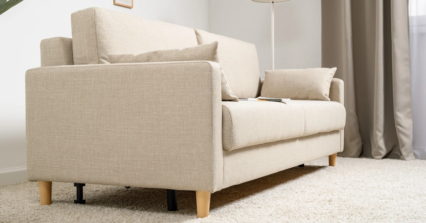 Диван прямой двухместный Дилан, Forte Linen (бежевый)