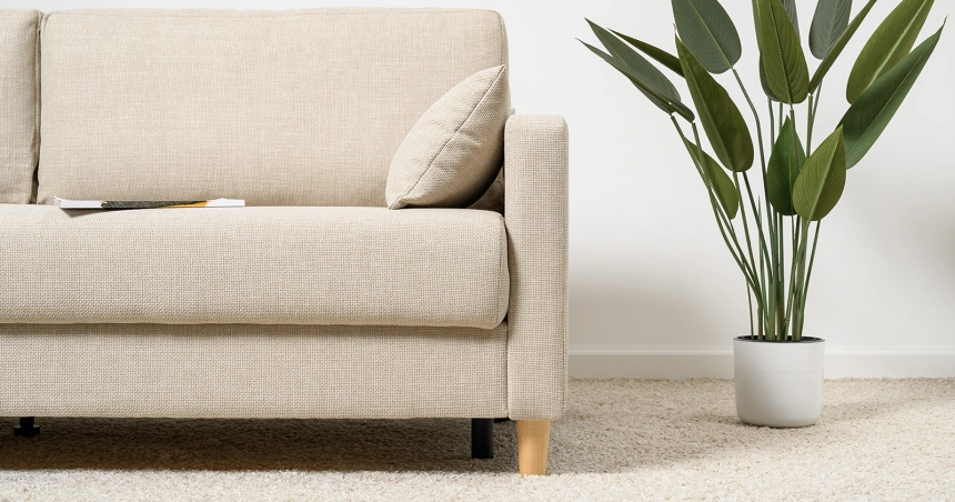Диван прямой двухместный Дилан, Forte Linen (бежевый)