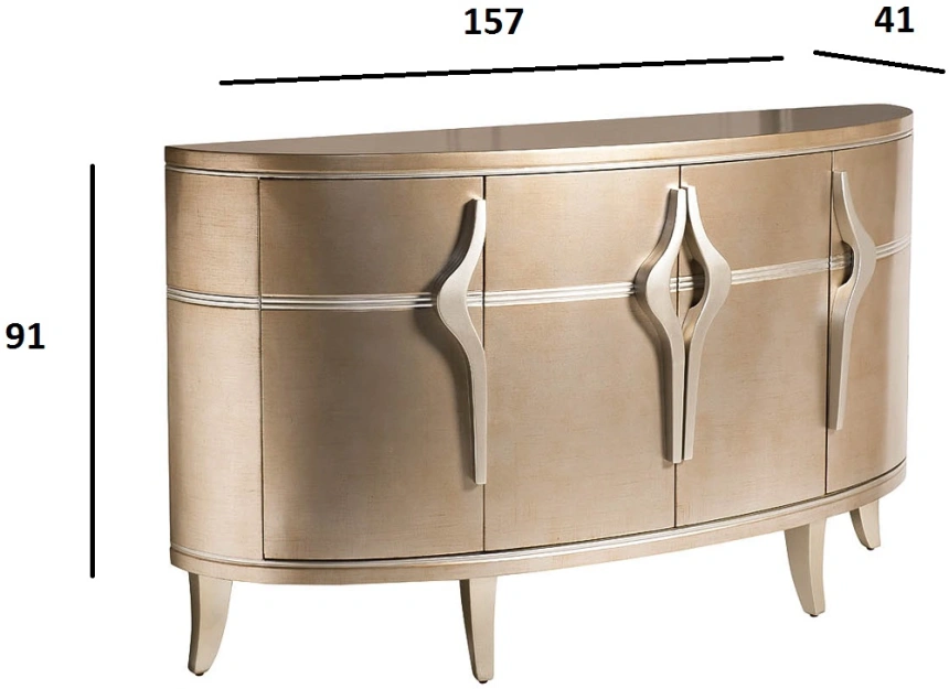 Комод ART-4500-S, с полками