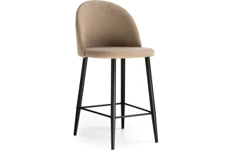 Полубарный стул Амизуре, бежевый / черный матовый
