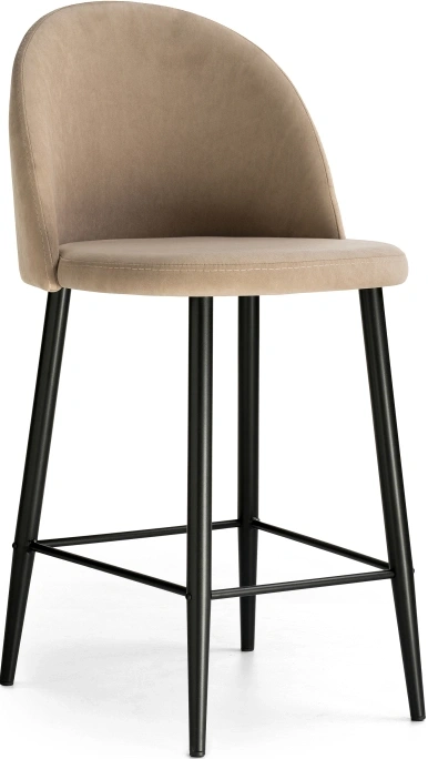 Полубарный стул Амизуре, бежевый / черный матовый