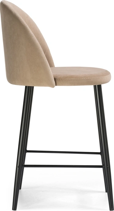Полубарный стул Амизуре, бежевый / черный матовый