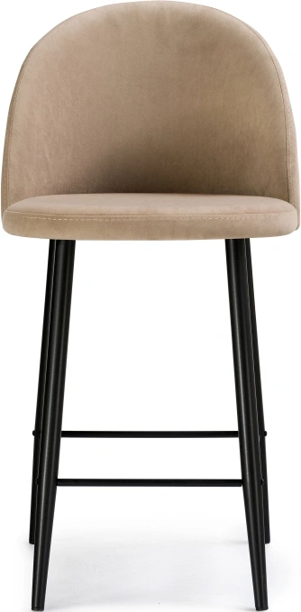 Полубарный стул Амизуре, бежевый / черный матовый