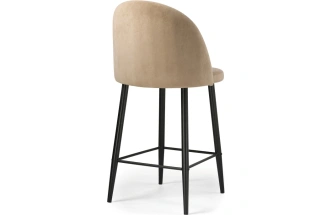 Полубарный стул Амизуре, бежевый / черный матовый
