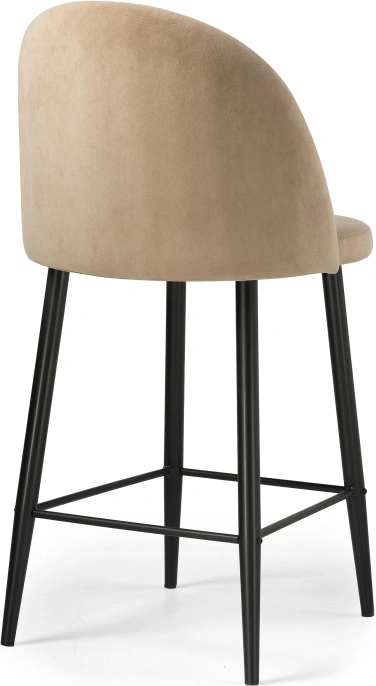Полубарный стул Амизуре, бежевый / черный матовый