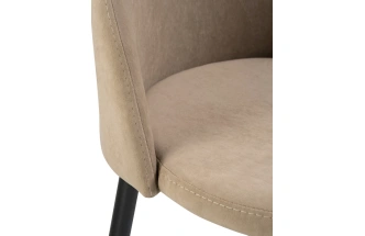 Полубарный стул Амизуре, бежевый / черный матовый