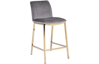 Барный стул 30C-DX-2091 GRE, велюр, серый