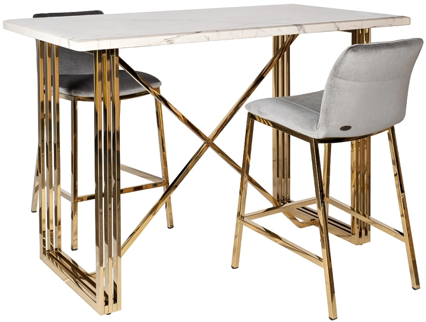 Барный стул 30C-DX-2091 GRE, велюр, серый