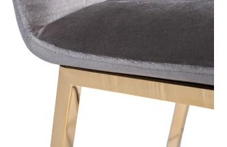 Барный стул 30C-DX-2091 GRE, велюр, серый