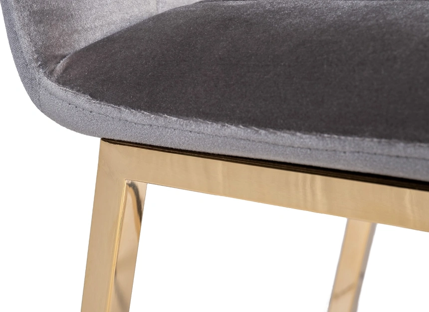 Барный стул 30C-DX-2091 GRE, велюр, серый