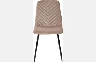 Стул Duke, мягкий, Bluvel-40 beige, велюр, черный каркас