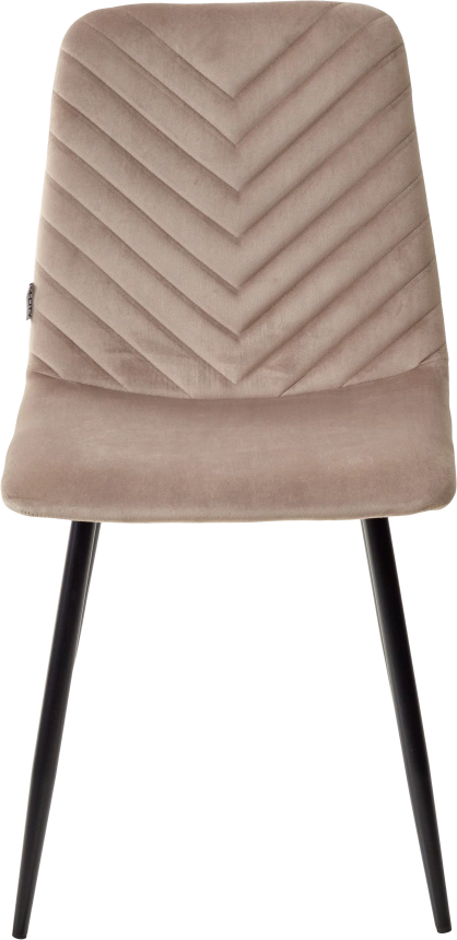 Стул Duke, мягкий, Bluvel-40 beige, велюр, черный каркас