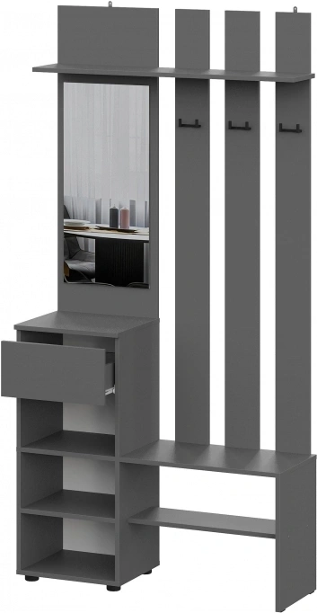 Готовая прихожая Сибити, графит серый