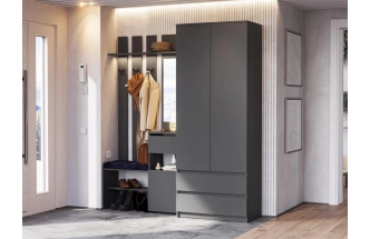 Готовая прихожая Сибити, графит серый