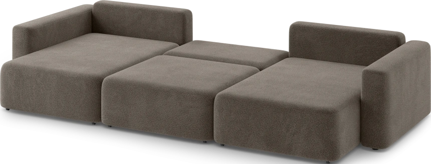 Диван П-образный трехместный Дарио, модель 144, OVIS 30 (коричневый)