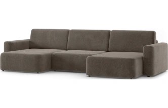 Диван П-образный трехместный Дарио, модель 144, OVIS 30 (коричневый)