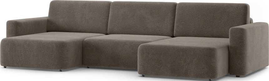 Диван П-образный трехместный Дарио, модель 144, OVIS 30 (коричневый)