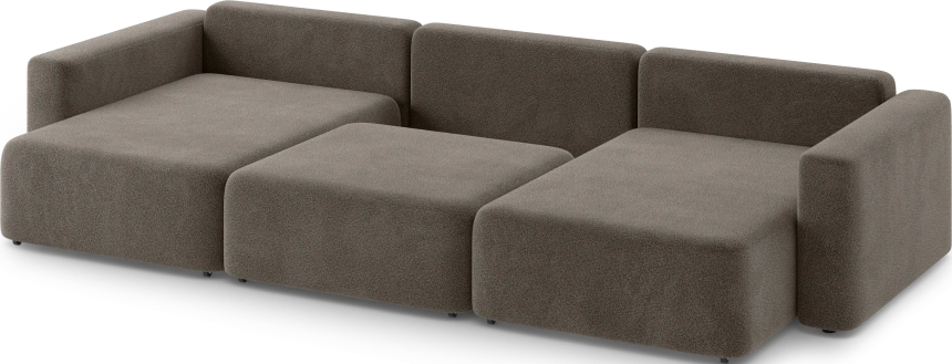 Диван П-образный трехместный Дарио, модель 144, OVIS 30 (коричневый)