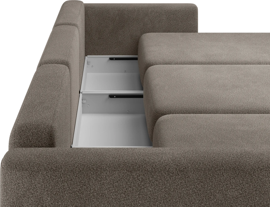 Диван П-образный трехместный Дарио, модель 144, OVIS 30 (коричневый)