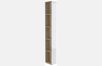 Стеллаж Лайн, дуб серый craft K 002 PW / белый глянец 