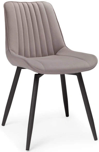 Стул Седа, мягкий, поворотный, велюр латте / черный