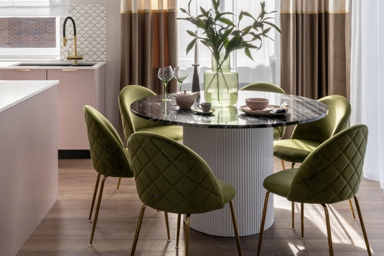 Стул 30C-30177, мягкий, велюр, хаки