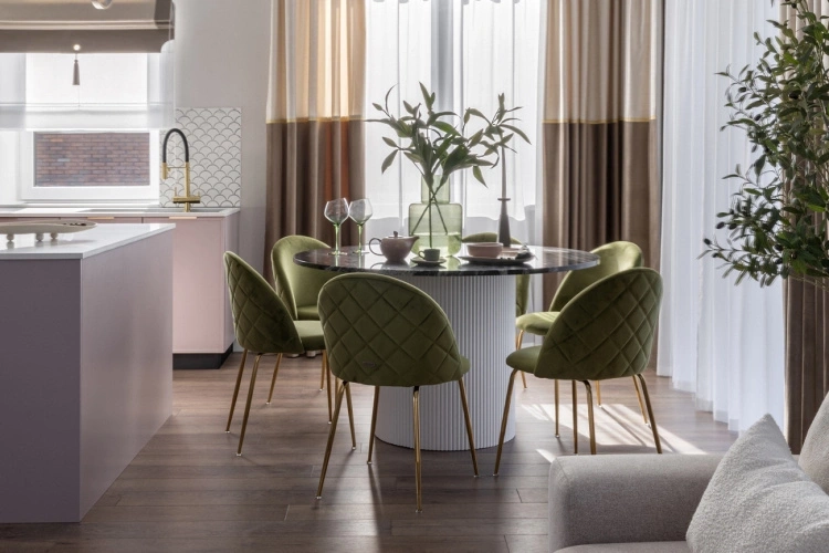 Стул 30C-30177, мягкий, велюр, хаки