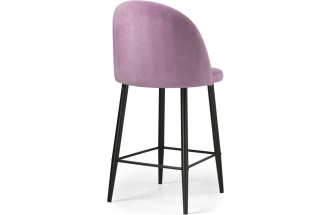 Полубарный стул Амизуре, лавандовый / черный матовый