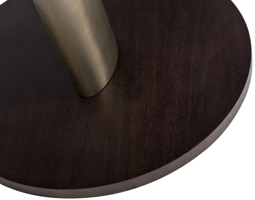 Журнальный стол Kong, 70x70x60, МДФ, шпон, темный орех / бронзовый