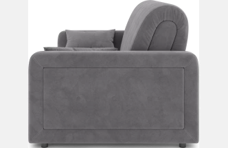 ​Диван прямой Борго 140, модель 107, Ultra Grey​ (серый) / венге