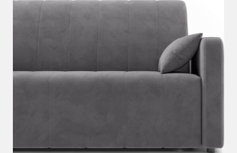 ​Диван прямой Борго 140, модель 107, Ultra Grey​ (серый) / венге