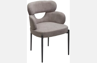 Стул Valter, мягкий, AR627-11B молочный, ткань, черный каркас