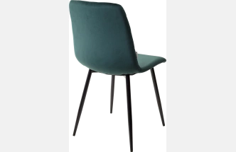 Стул Duke, мягкий, Bluvel-78 green, велюр, черный каркас